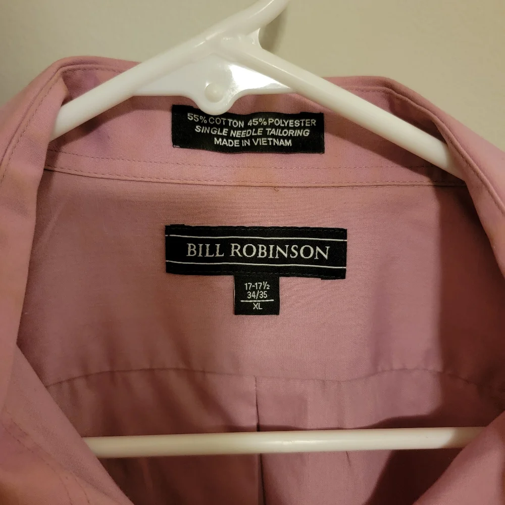 Bill Robinson Men's Long Sleeve Dress Shirt - Picture 2 of 3